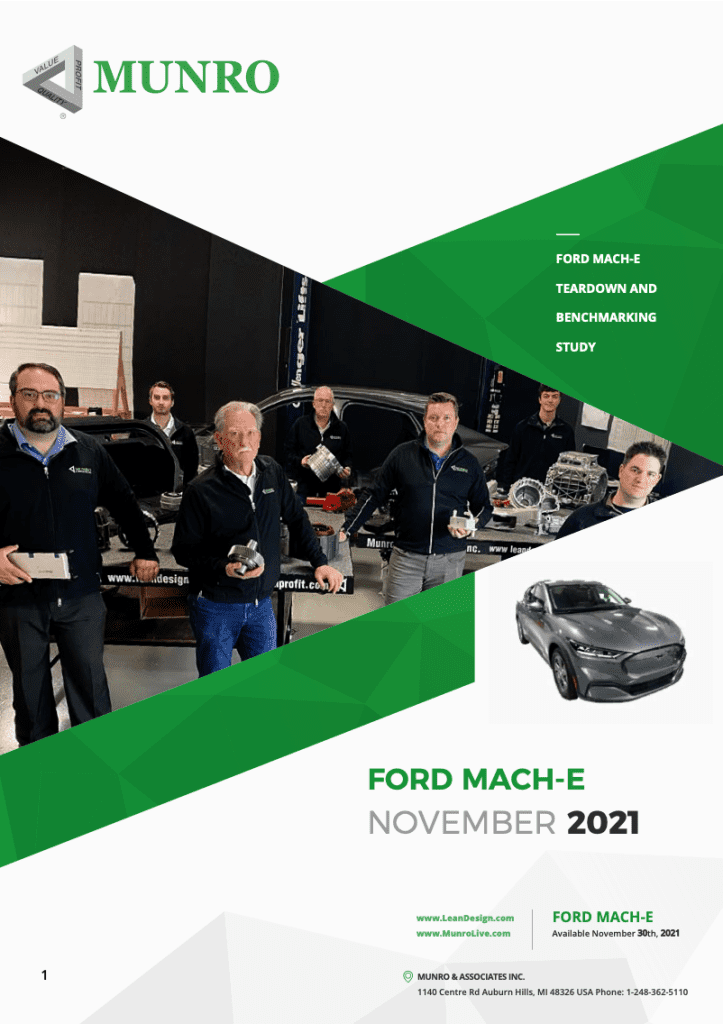 Ford Mach-E Teardown Analysis Prospectus